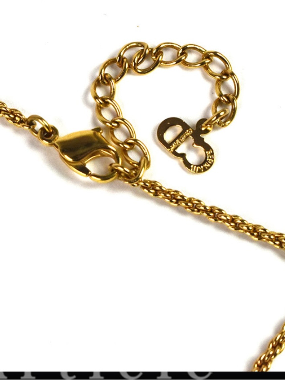Dior Gold-Tone Emblem Coin Pendant Necklace - Picture 3 of 7